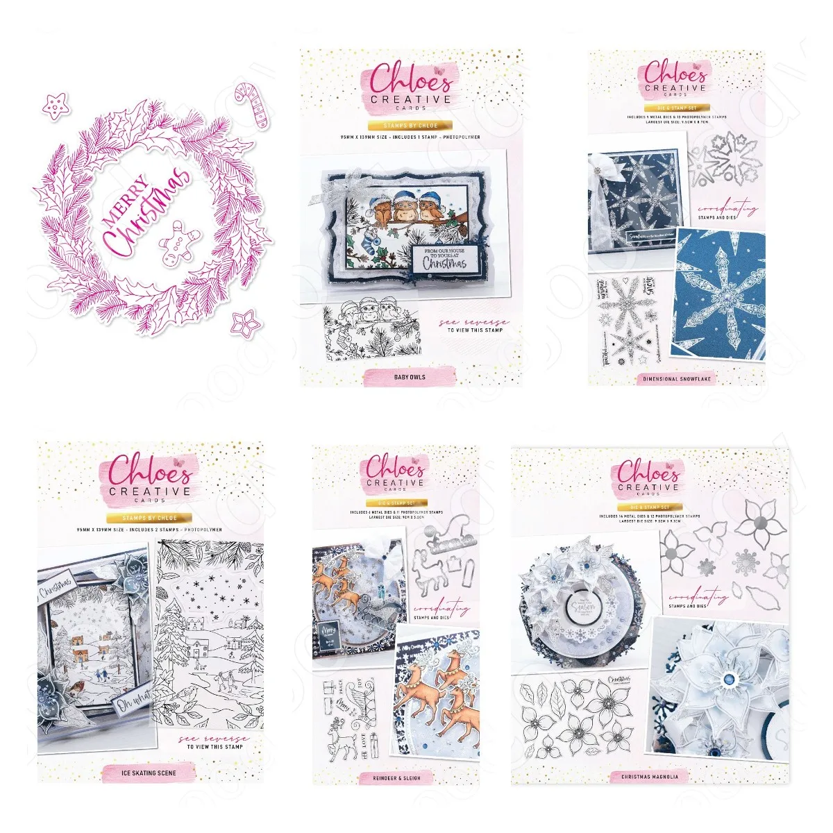 Clear Silicone Stamps For Card Making - Nouvelle couronne de flocon de neige