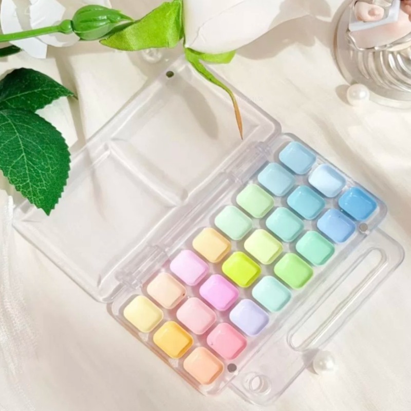Watercolor Paint Set Solid Pigment - Pigment aquarelle solide opaque semi-séché de