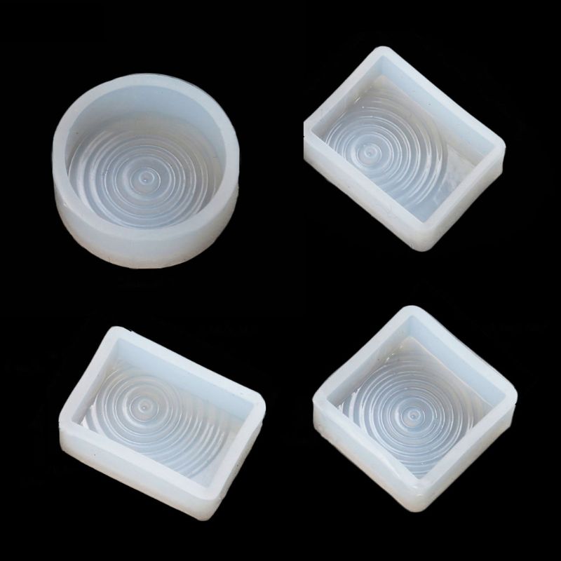 Silicone Epoxy Resin Molds Set - 4 pièces/ensemble moules en Silicone transparent