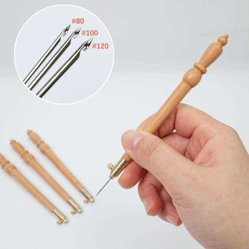 Crochet broderie crochet perle - Wooden Crochet Hooks Ergonomic Handle avis et prix