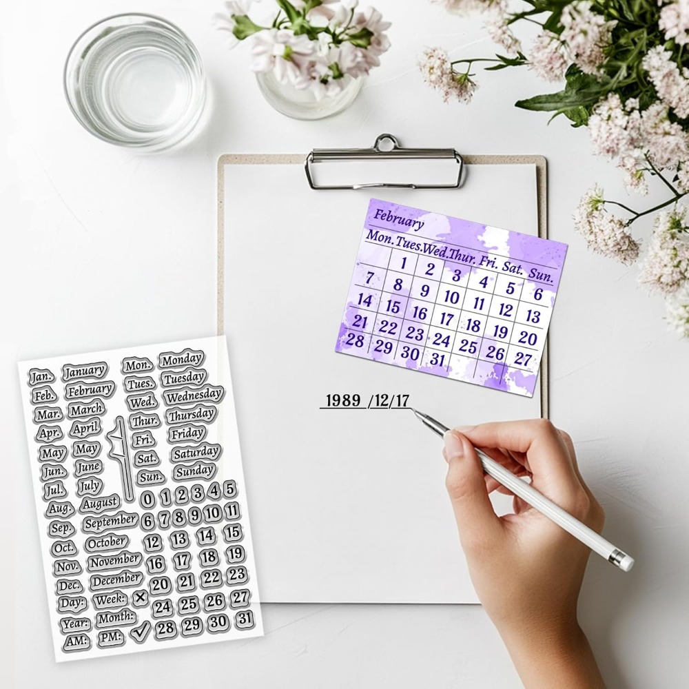 Calendrier tampon clair pour S - Clear Silicone Stamps For Card Making avis et prix