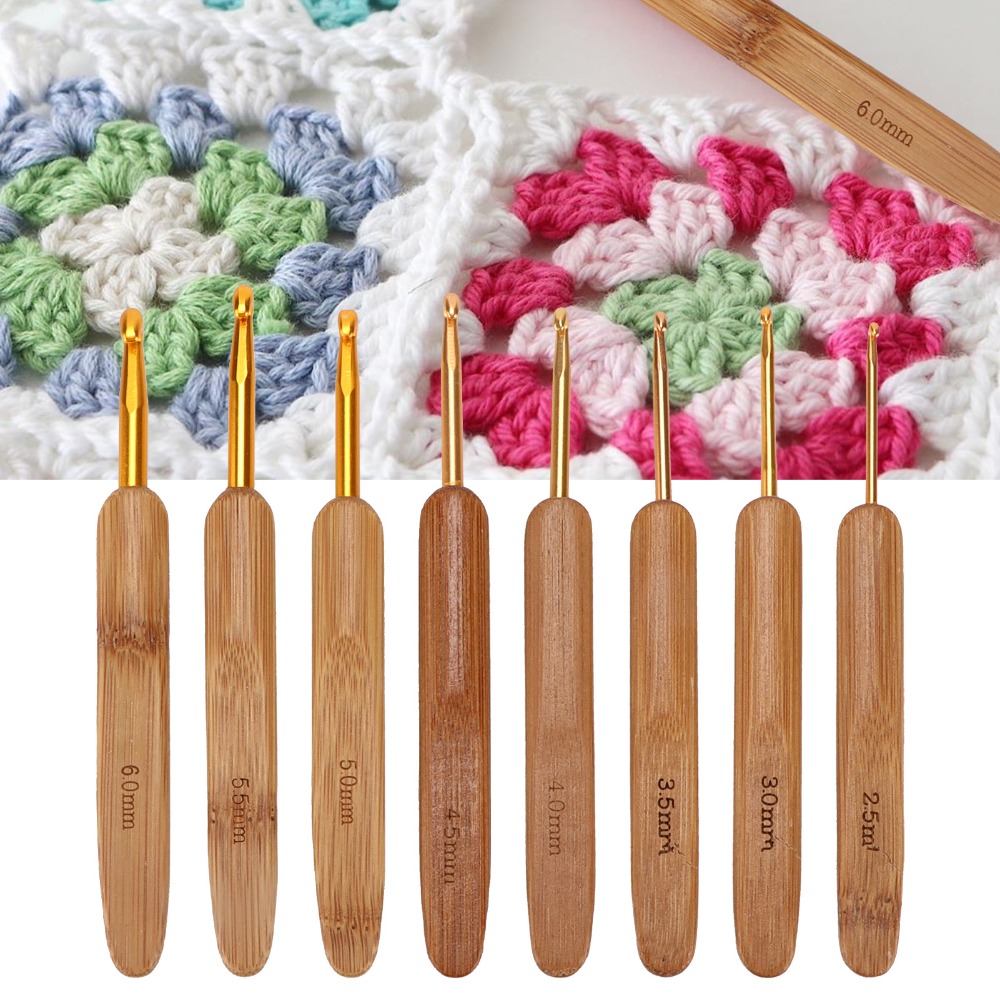 Ensemble de 8 crochets de tail - Wooden Crochet Hooks Ergonomic Handle avis et prix