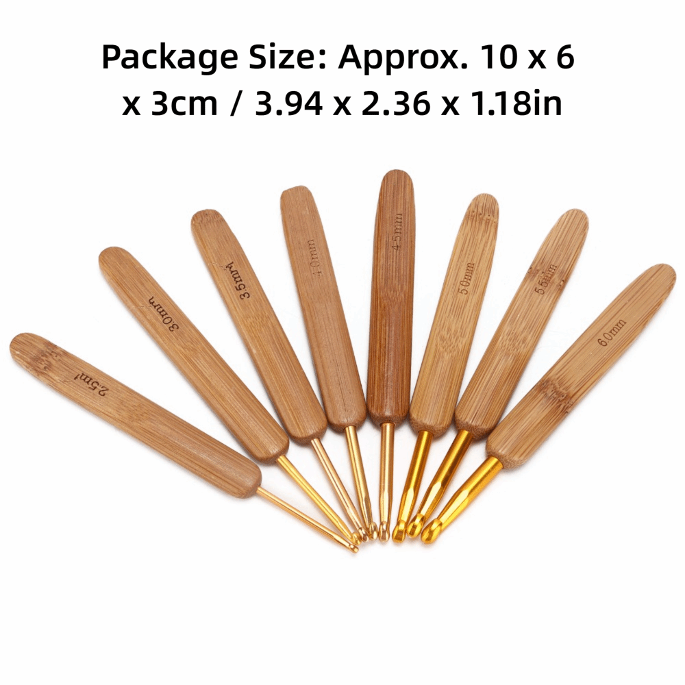 Ensemble de 8 crochets de tail - Wooden Crochet Hooks Ergonomic Handle avis et prix