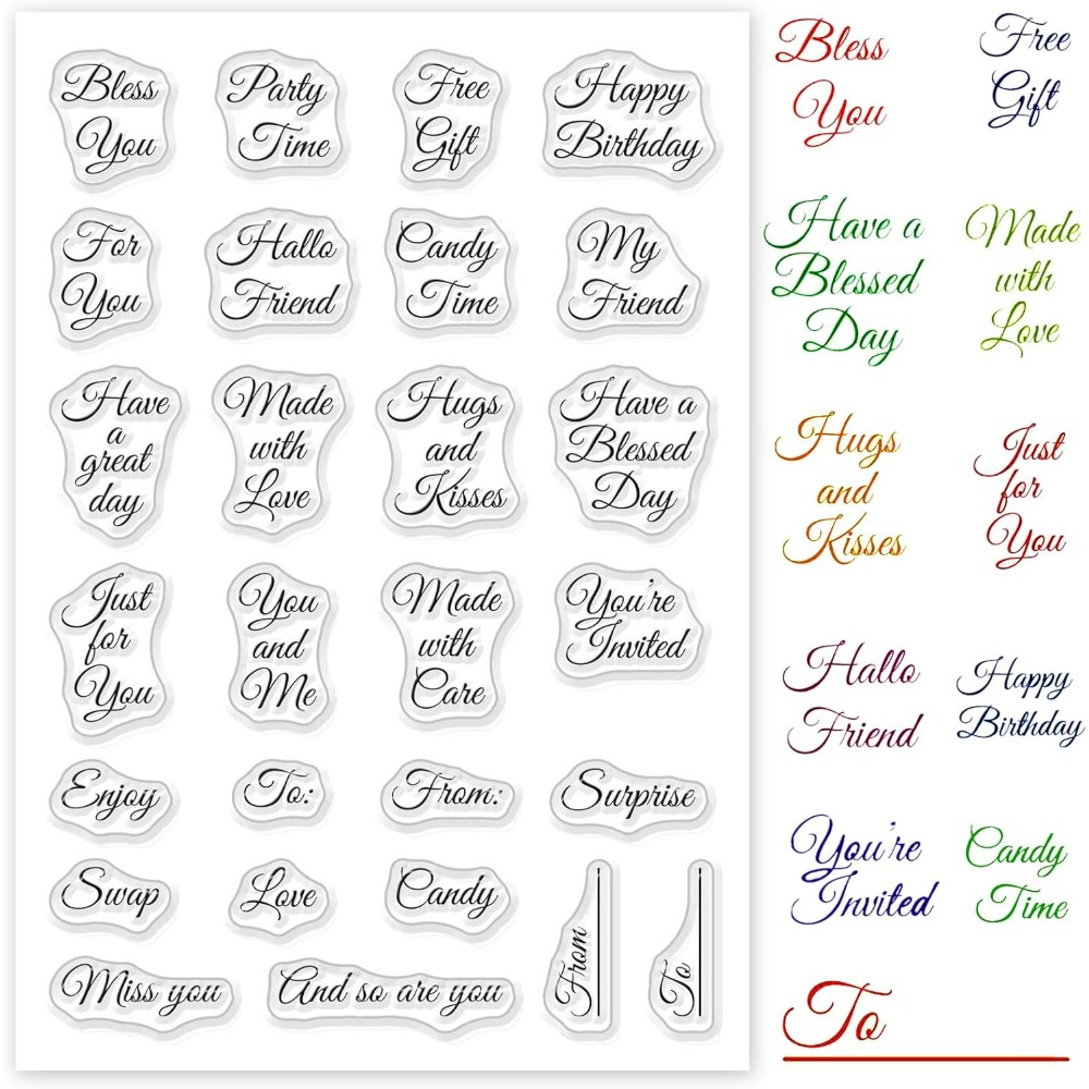 Tampons transparents en silico - Clear Silicone Stamps For Card Making avis et prix
