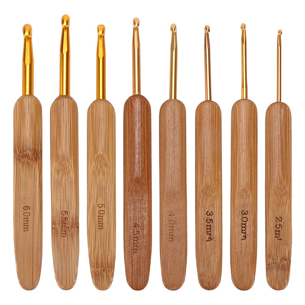 Ensemble de 8 crochets de tric - Wooden Crochet Hooks Ergonomic Handle avis et prix